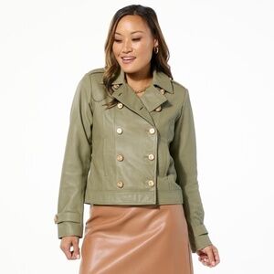 G by Giuliana Black Label Genuine Leather Jacket Large